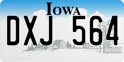 IA license plate DXJ564