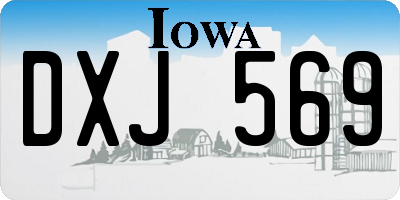 IA license plate DXJ569