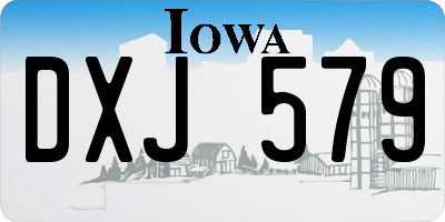 IA license plate DXJ579