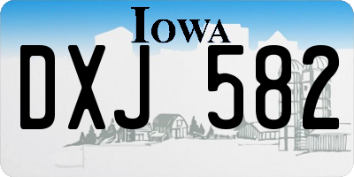 IA license plate DXJ582