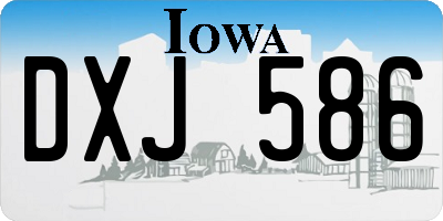 IA license plate DXJ586