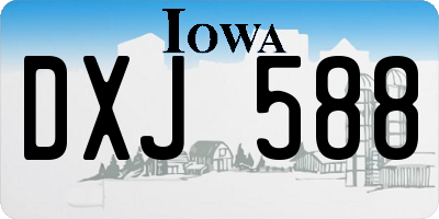 IA license plate DXJ588