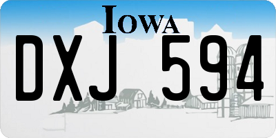 IA license plate DXJ594