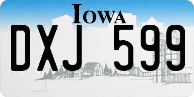 IA license plate DXJ599
