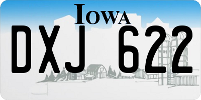 IA license plate DXJ622