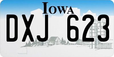 IA license plate DXJ623