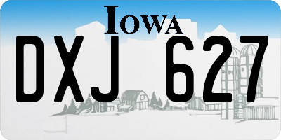 IA license plate DXJ627