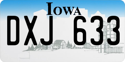 IA license plate DXJ633