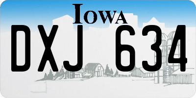 IA license plate DXJ634