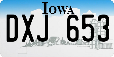 IA license plate DXJ653