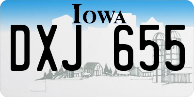 IA license plate DXJ655