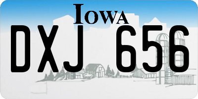 IA license plate DXJ656