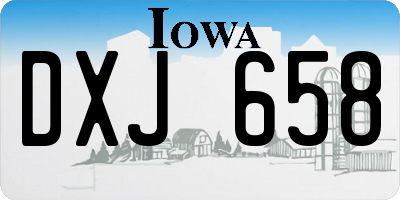 IA license plate DXJ658
