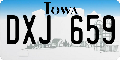 IA license plate DXJ659