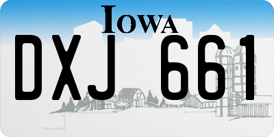 IA license plate DXJ661