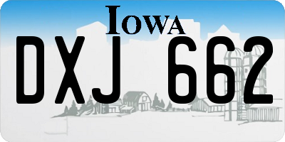 IA license plate DXJ662