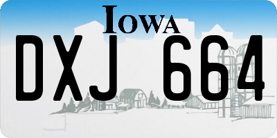 IA license plate DXJ664
