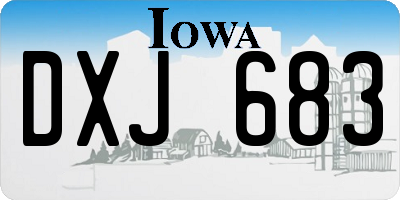 IA license plate DXJ683