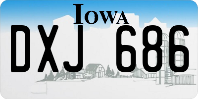 IA license plate DXJ686