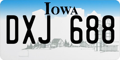 IA license plate DXJ688