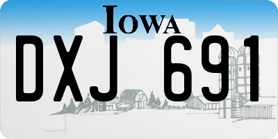 IA license plate DXJ691