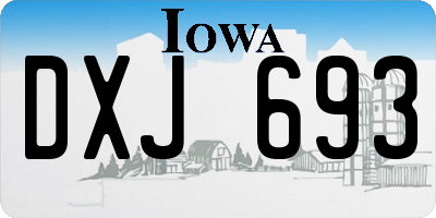 IA license plate DXJ693