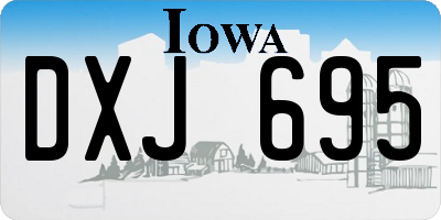 IA license plate DXJ695