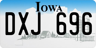 IA license plate DXJ696