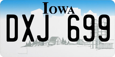IA license plate DXJ699