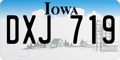 IA license plate DXJ719