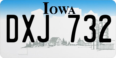IA license plate DXJ732