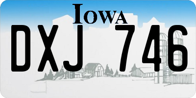 IA license plate DXJ746