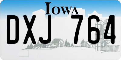 IA license plate DXJ764