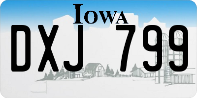 IA license plate DXJ799