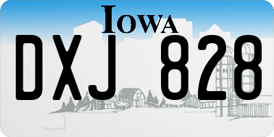 IA license plate DXJ828