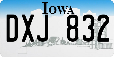 IA license plate DXJ832