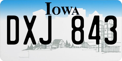 IA license plate DXJ843