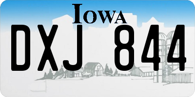 IA license plate DXJ844
