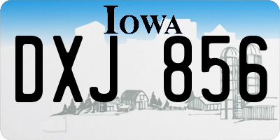 IA license plate DXJ856