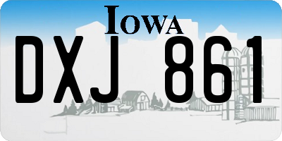 IA license plate DXJ861