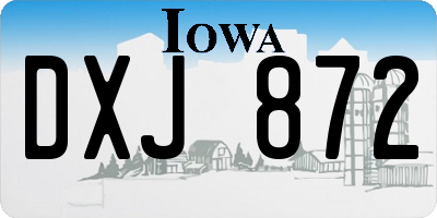 IA license plate DXJ872