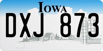 IA license plate DXJ873