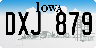 IA license plate DXJ879