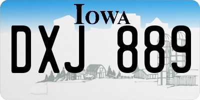 IA license plate DXJ889