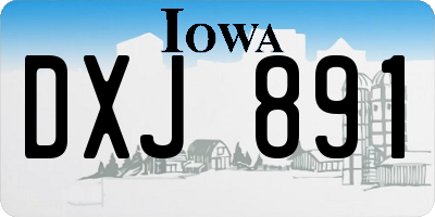IA license plate DXJ891