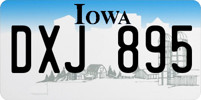 IA license plate DXJ895