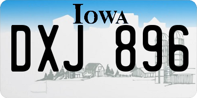 IA license plate DXJ896