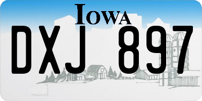 IA license plate DXJ897
