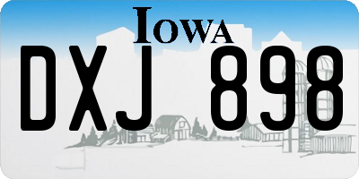 IA license plate DXJ898