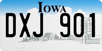 IA license plate DXJ901